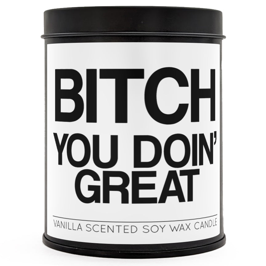 You're Doing Great Scented Candle - Motivational Soy Wax Candle for Home, Office & Self-Care - Uplifting Aromatherapy Gift for Women & Men