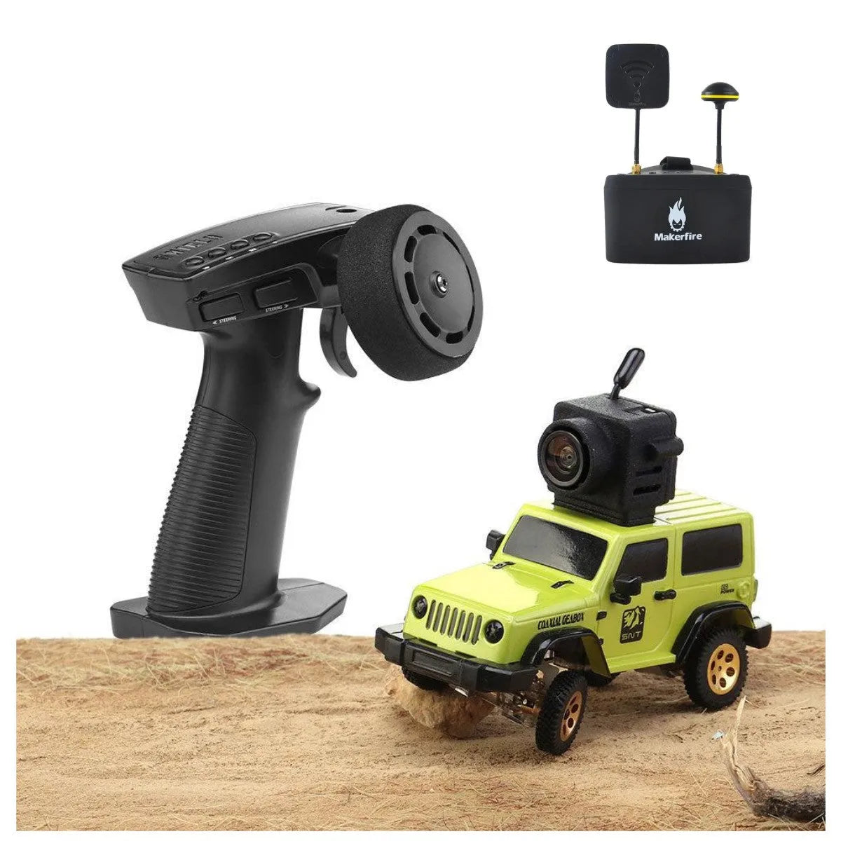 Diatone SNT Wrangler 1:64 Scale 3010 Off-Road RC Car - 4WD Micro FPV Racing Vehicle for Indoor & Outdoor Adventure, Backyard Crawling, and FPV Drone Racing Enthusiasts