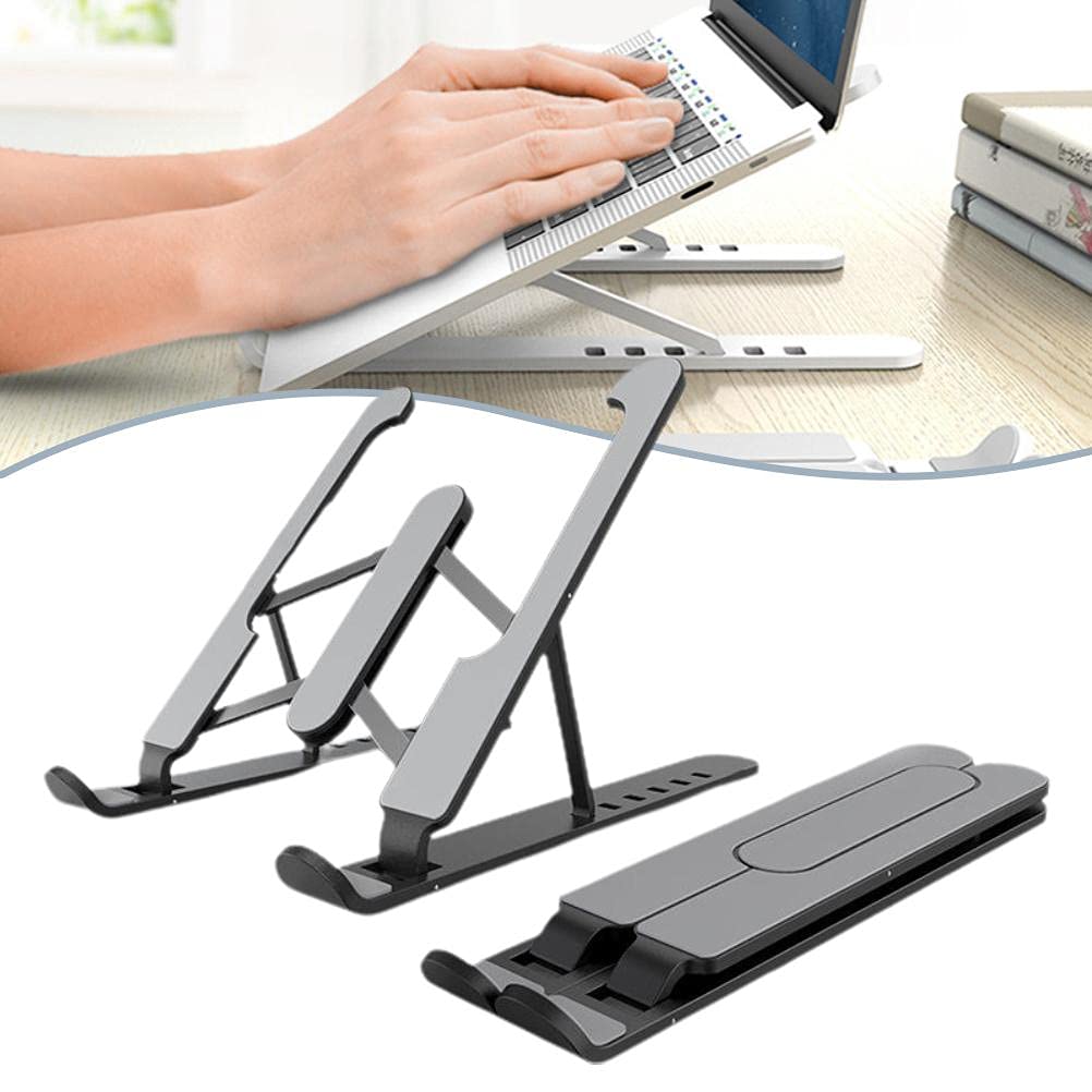 ADSE Foldable Laptop Stand with Cooling Function - Portable & Non-Slip Laptop Tray Riser for Desk, Bed, Sofa Use - Perfect for Work, Study, and Gaming