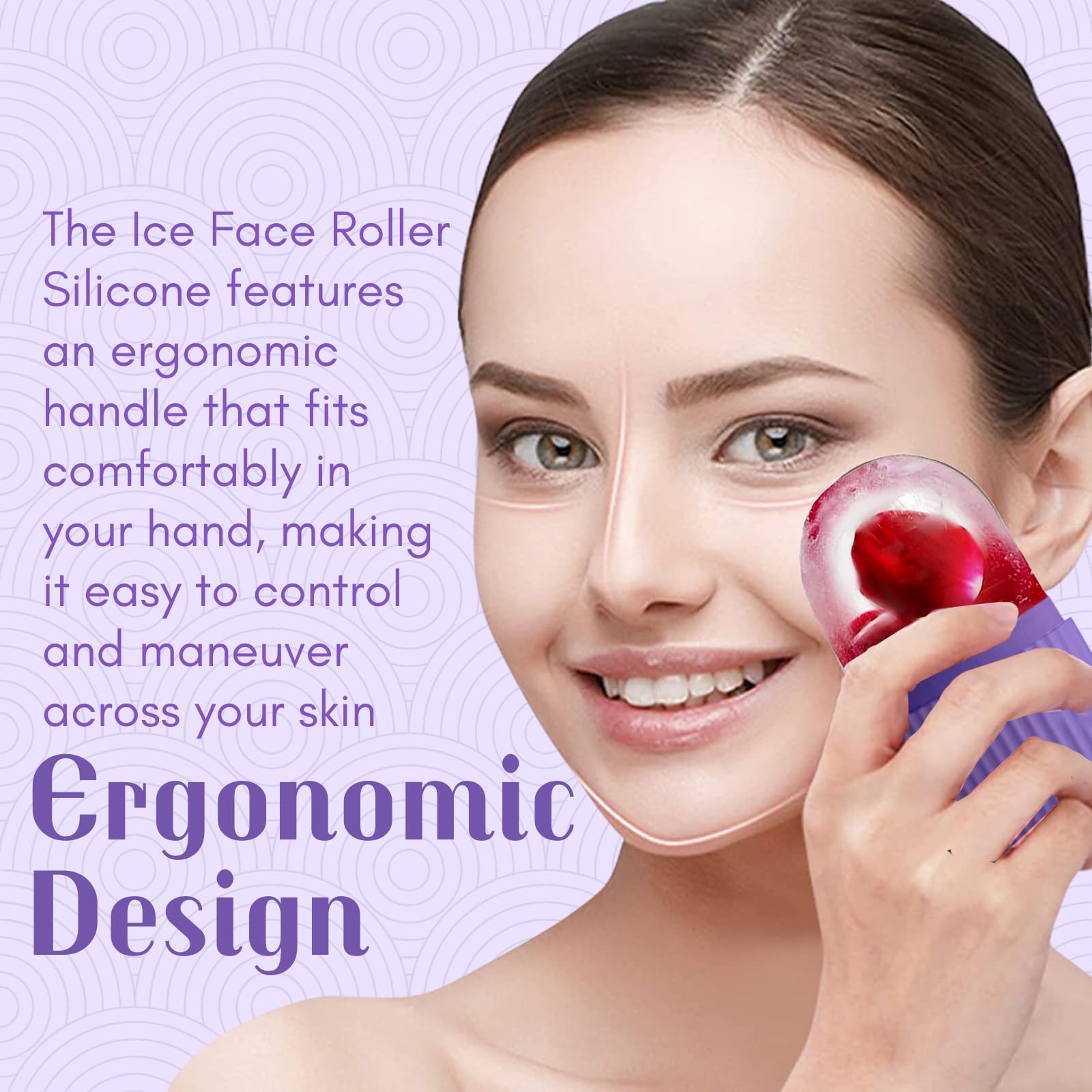 BROMAX Ice Roller for Face & Eyes - Cooling Face Massager for Puffy Eyes & Glowing Skin - Silicone Ice Cube Holder for Women & Men - Perfect for Morning Routine & Post-Workout Recovery