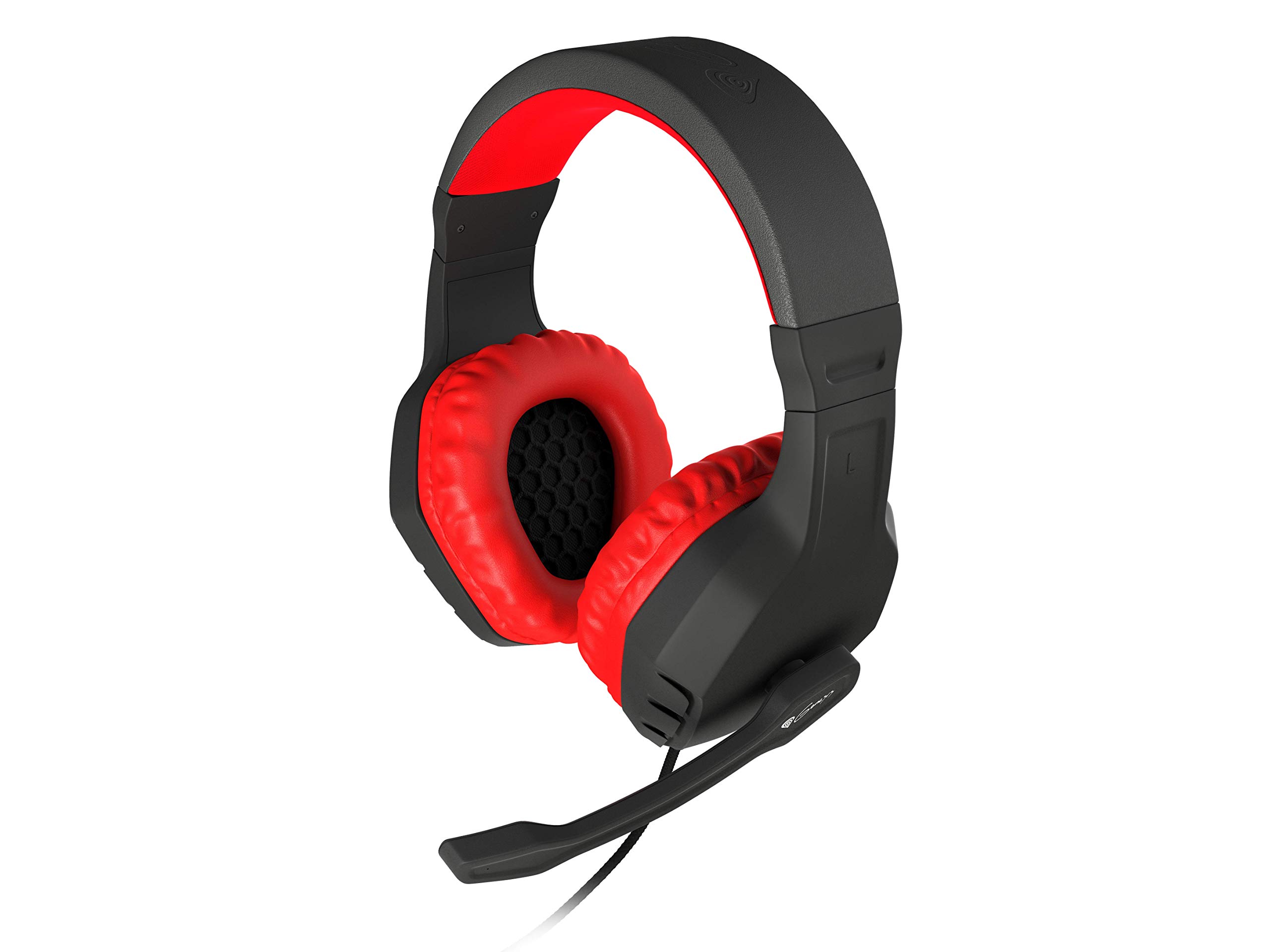 Argon Red 200 Gaming Headset with Noise-Canceling Microphone - 3.5mm Jack for PC, PS4, Xbox - Comfortable Over-Ear Headphones for Online Gaming & Streaming