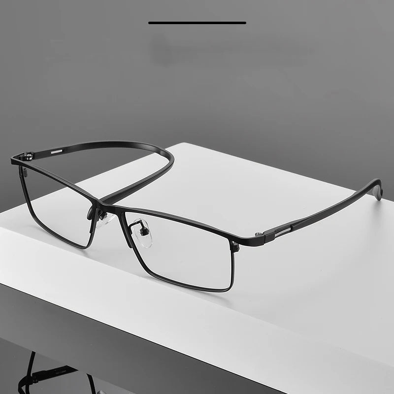 Bclear Unisex Full Rim Square Alloy Eyeglasses Frame 442546 - Lightweight Durable Glasses for Men & Women, Perfect for Reading, Working & Daily Wear