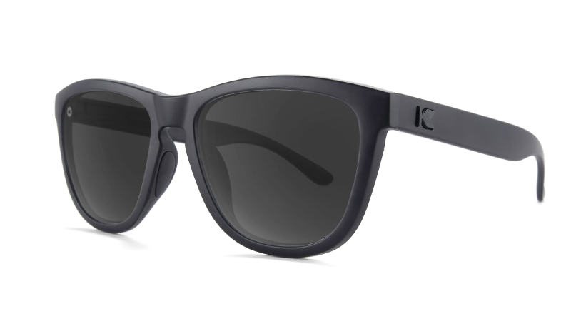 Premium Sports Sunglasses - Black on Black Polarized UV Protection for Running, Cycling & Outdoor Activities