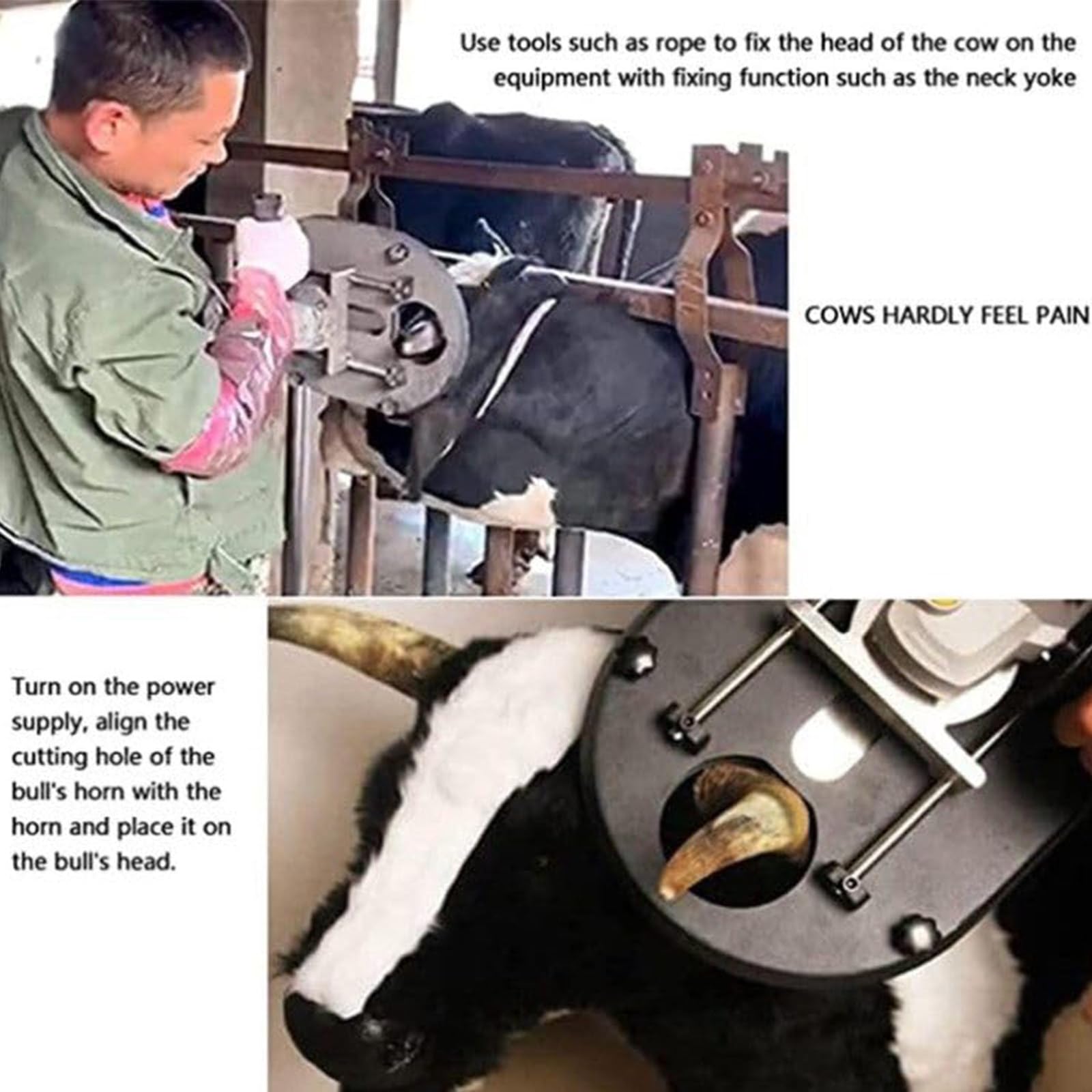 1900W Electric Dehorner for Cattle and Goats - Portable Handheld Livestock Dehorning Tool - Heavy Duty Farm Equipment for Sheep, Cows & Livestock - Perfect for Dairy Farms, Ranches & Veterinary Use