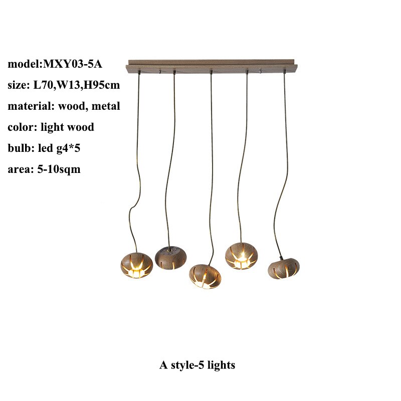 Elegant Wooden LED Chandelier - Modern Rustic Ceiling Light Fixture with Warm White Lighting | Perfect for Dining Room, Bedroom or Cabin Decor