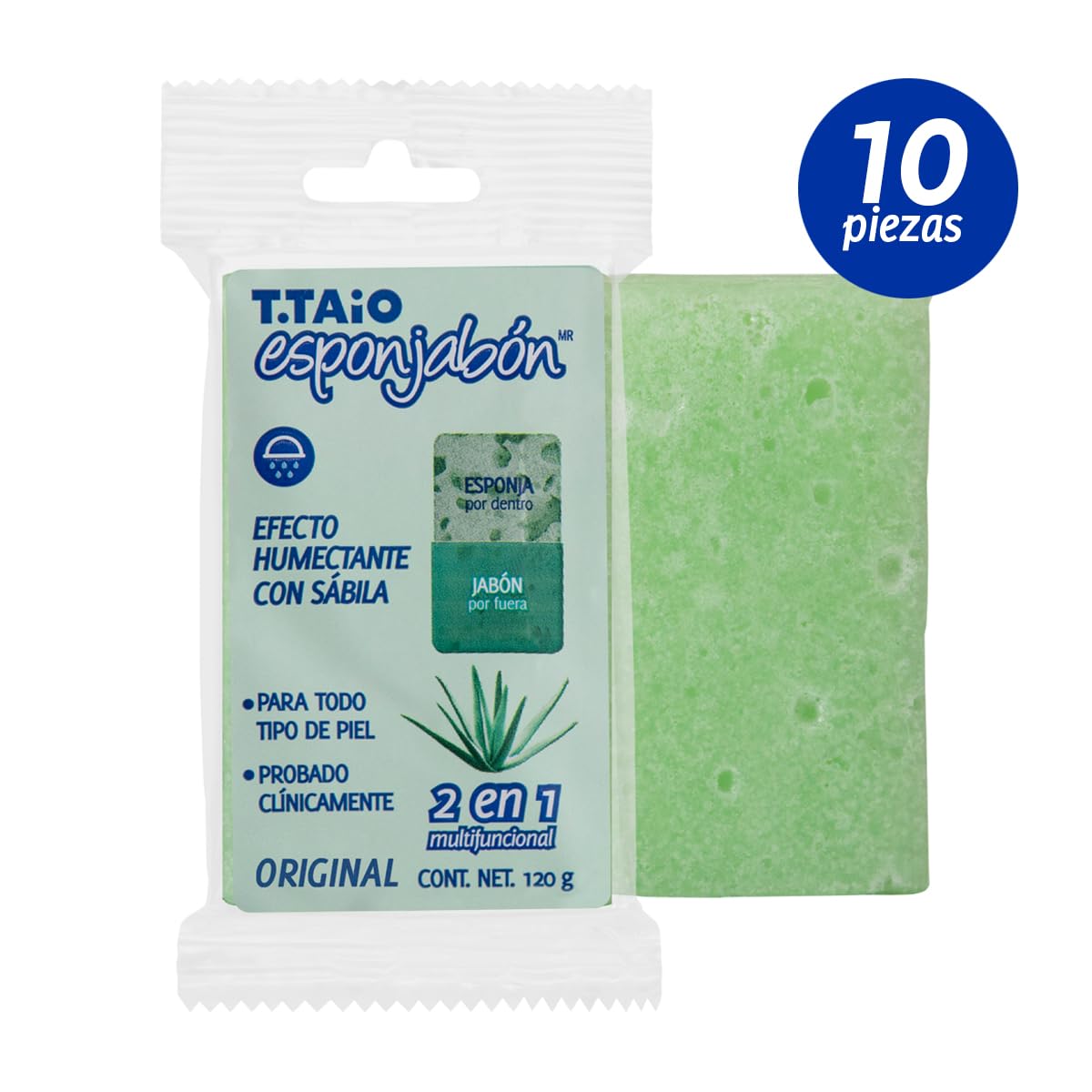 Aloe Vera Soap Sponge 10 Pack - Gentle Exfoliating & Cleansing for Face & Body - Perfect for Sensitive Skin & Daily Skincare Routine