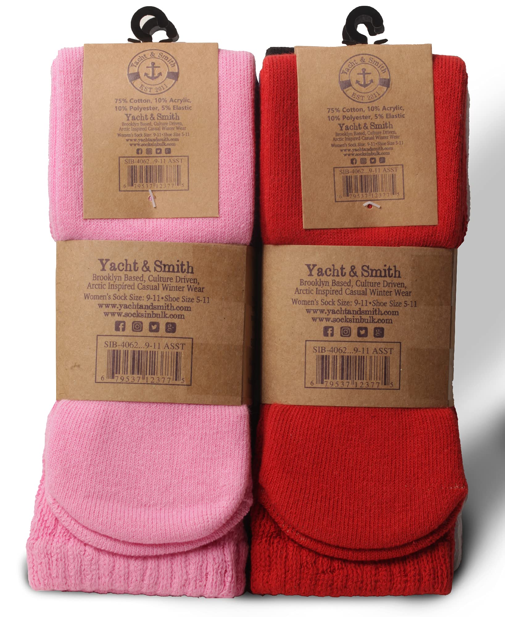 Yacht & Smith 120 Pack Women's Cotton Slouch Socks - Knee High Boot Socks for Women | Soft & Comfortable Crew Socks for Winter, Fall, and Casual Wear