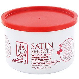 Satin Smooth Wild Cherry Wax 12 Pack - Best Value Bulk Waxing Kit for Professional & Home Use | Smooth Skin Hair Removal for Legs, Face, Bikini & Body