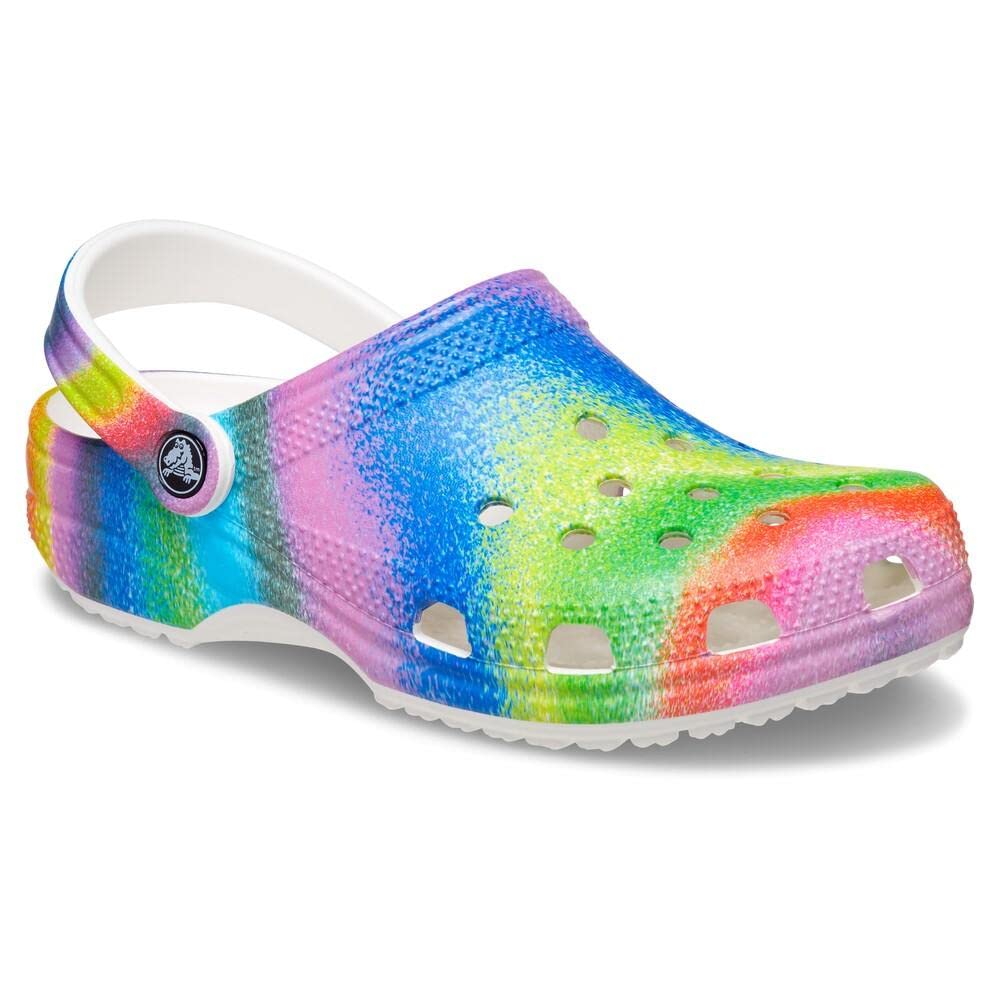 Crocs Classic Solar Rainbow Clogs - Comfortable & Lightweight Unisex Slip-On Shoes for Men & Women | Perfect for Beach, Pool, Garden & Casual Wear