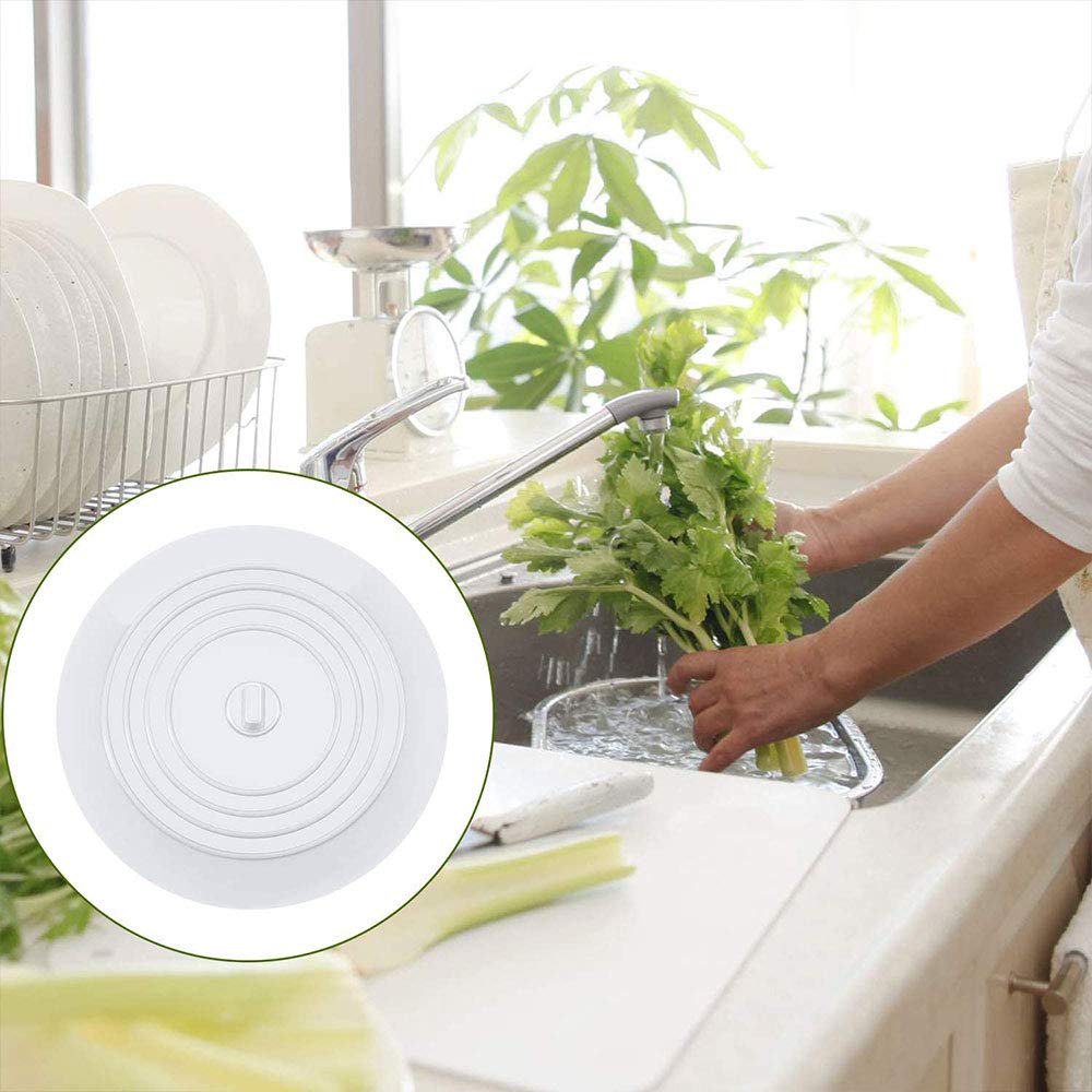 6 Inch Silicone Kitchen Sink Stopper - Large Drain Plug with Flat Suction Cover for Hair Clog Prevention - Perfect for Kitchen, Bathroom & Laundry Sink Accessories (Durable, Non-Slip Design for Daily Use)