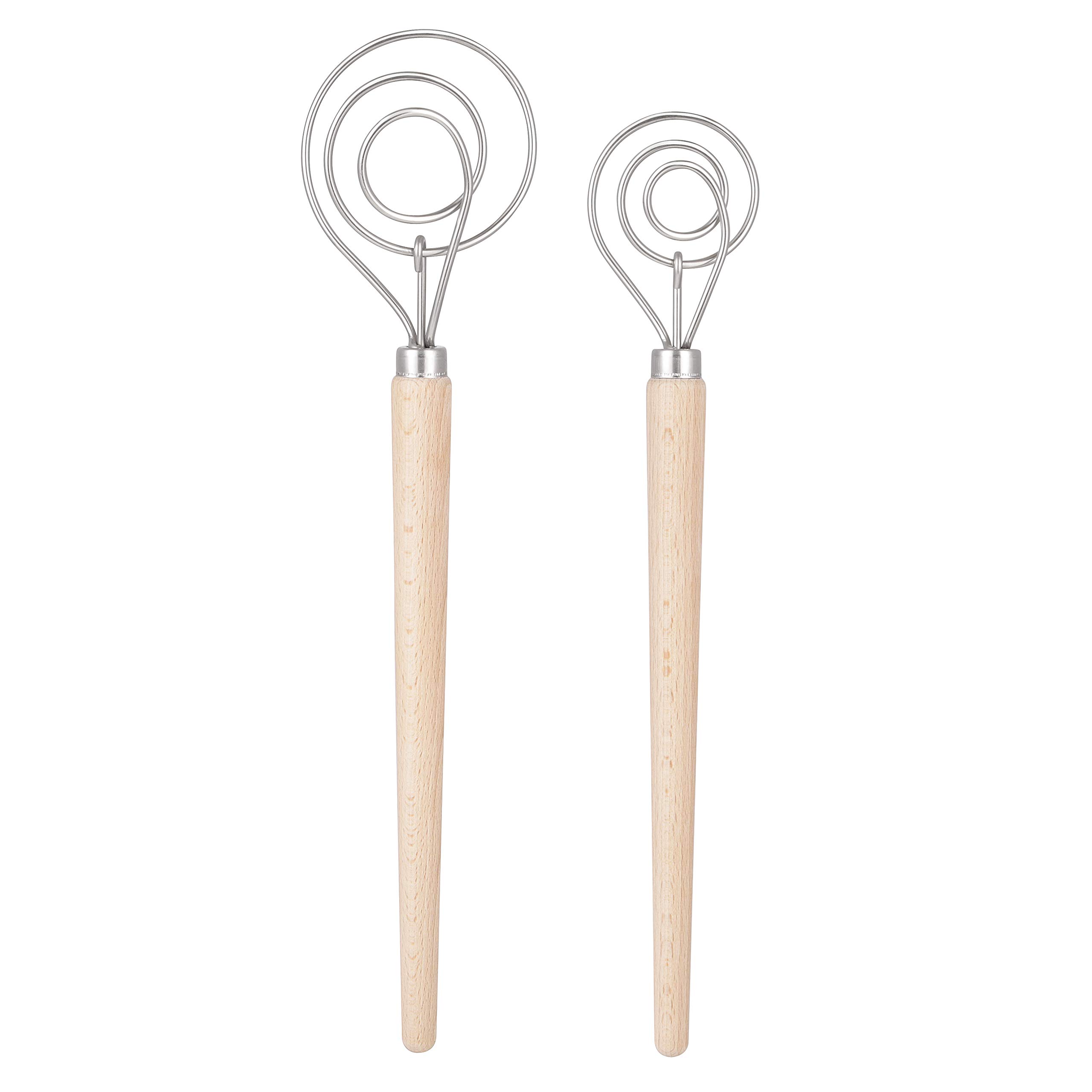 Premium Danish Dough Whisk - Hand Mixer for Bread Dough | Artisan Baking Tool | Made in Europe | Perfect for Homemade Bread, Pastries & Pizza Dough