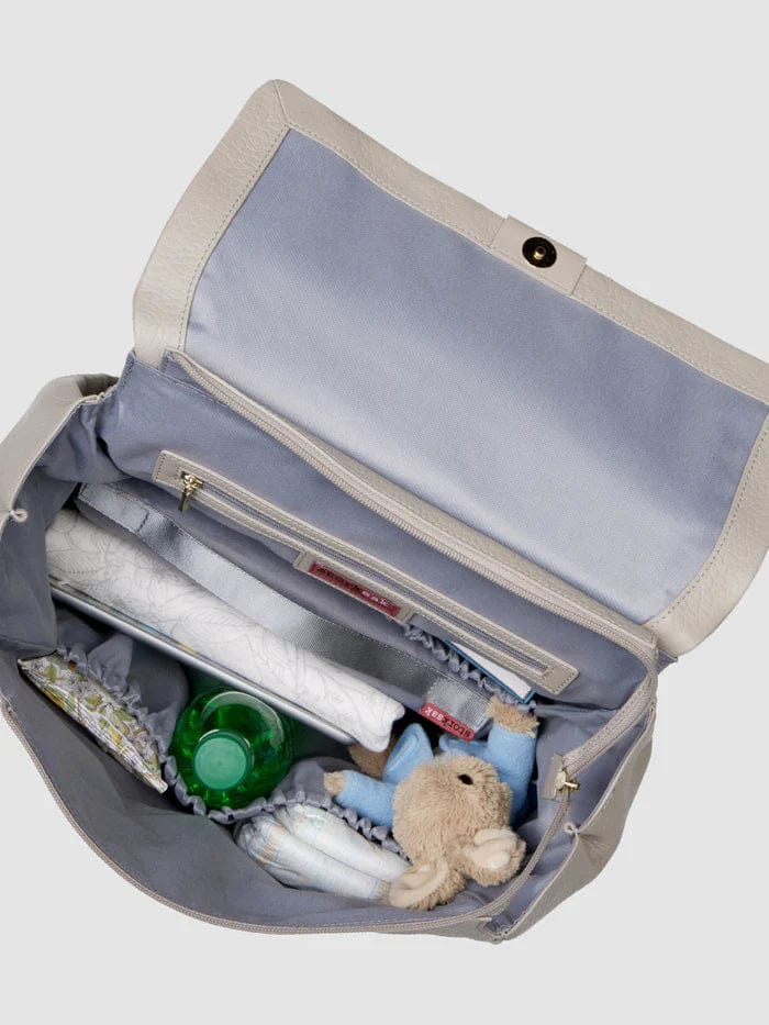 Storksak St James Genuine Leather Diaper Bag for Moms - Perfect for Baby Essentials, Travel & On-the-Go Parenting