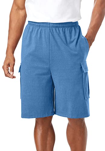 **KingSize Men's Big & Tall Lightweight Jersey Cargo Shorts - Comfortable & Breathable for Summer, Outdoor, and Casual Wear**