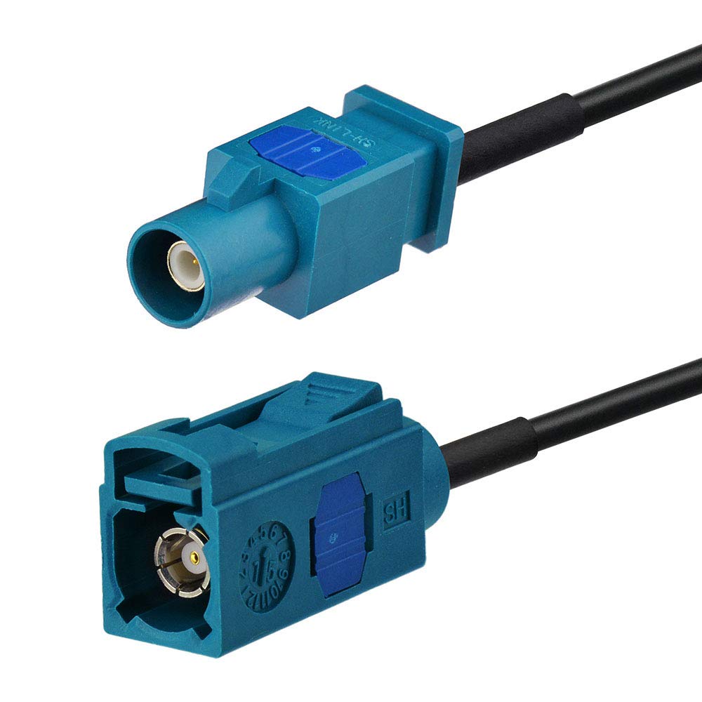 Bingfu Fakra Z Female to Male Vehicle Antenna Extension Cable 2m (6.5ft) - Compatible with Car Stereo, Android Head Unit, GPS Navigation, FM/AM Radio, Sirius XM Satellite, 4G LTE, TEL Telematics & Bluetooth Modules - Perfect for Enhanced Car Audio and Connectivity Upgrades