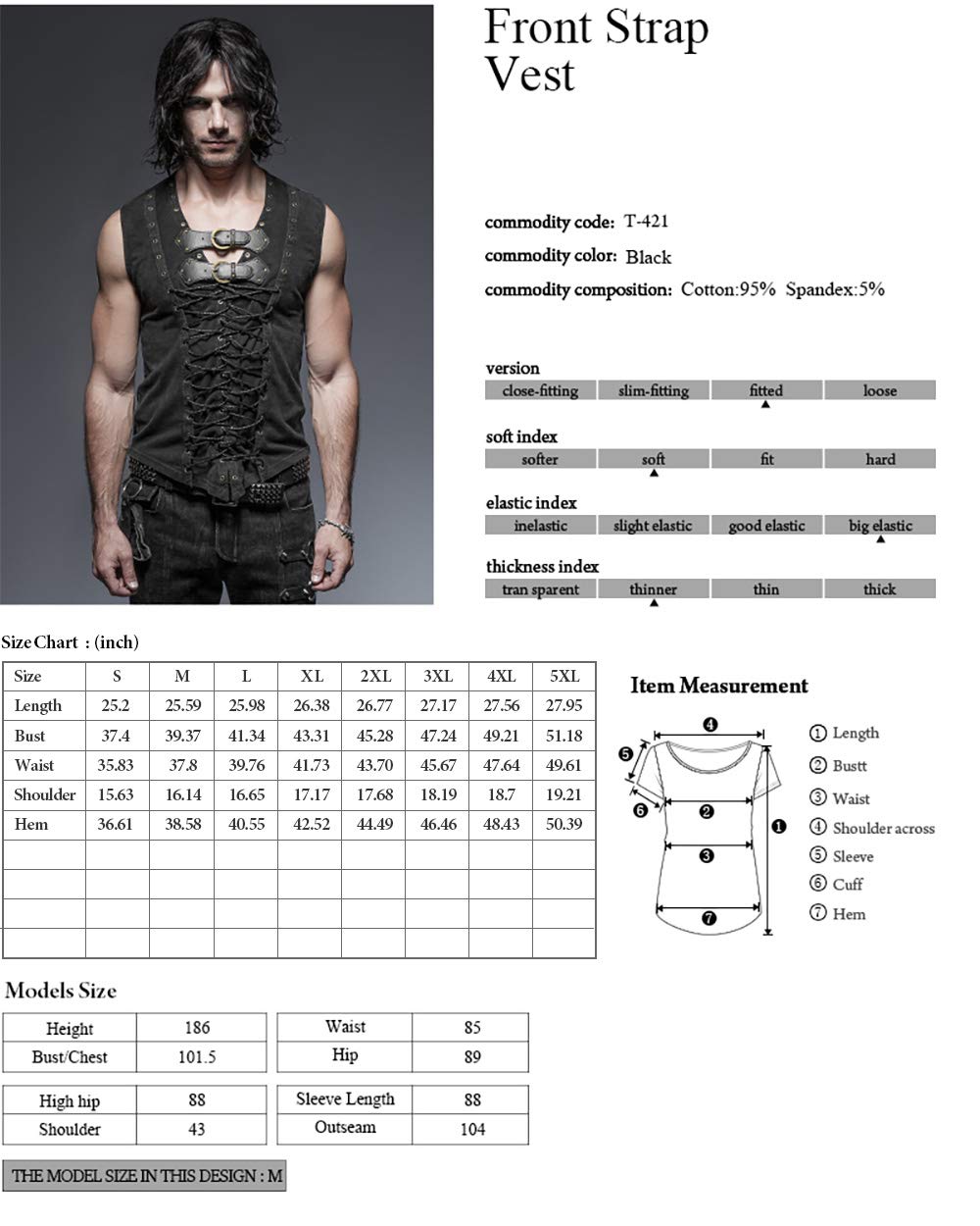 Men's Leather Belt & Cotton Casual Tank Top Cross Strap Black Vest - Formal & Streetwear Outfits for Business, Parties & Everyday Fashion