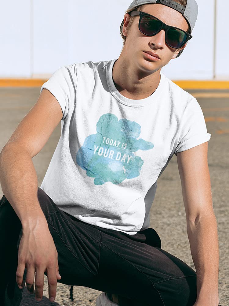 Motivational 'Today Is Your Day' T-Shirt for Men - Inspirational Casual Wear for Gym, Work & Everyday Confidence