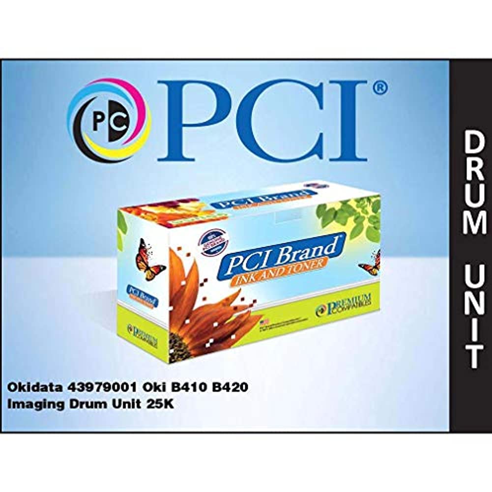 PCI Compatible Drum Unit Replacement for Okidata 43979001 B410 B420 Printer - High Yield 25K Pages | Ideal for Office Printing & Document Workflows