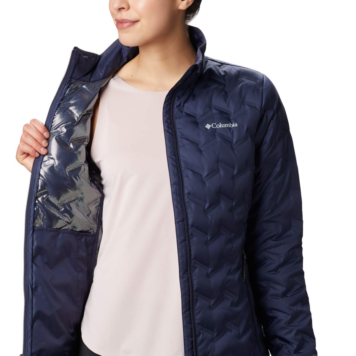 Columbia Women's Delta Ridge Down Jacket - Lightweight Waterproof Winter Coat with Omni-Heat Thermal Reflective, Perfect for Skiing, Hiking & Cold Weather Outdoor Activities