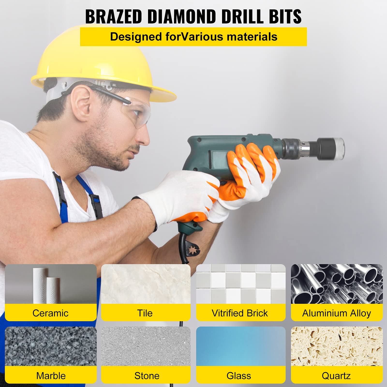 VEVOR 8PCS Diamond Hole Saw Kit (3/4