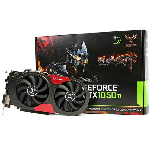 iGame GTX1050Ti U 4GB GDDR5 Gaming Graphics Card - 1379-1493MHz Core Clock, 7000MHz Memory, 128-bit - Perfect for PC Gaming, eSports & Video Editing