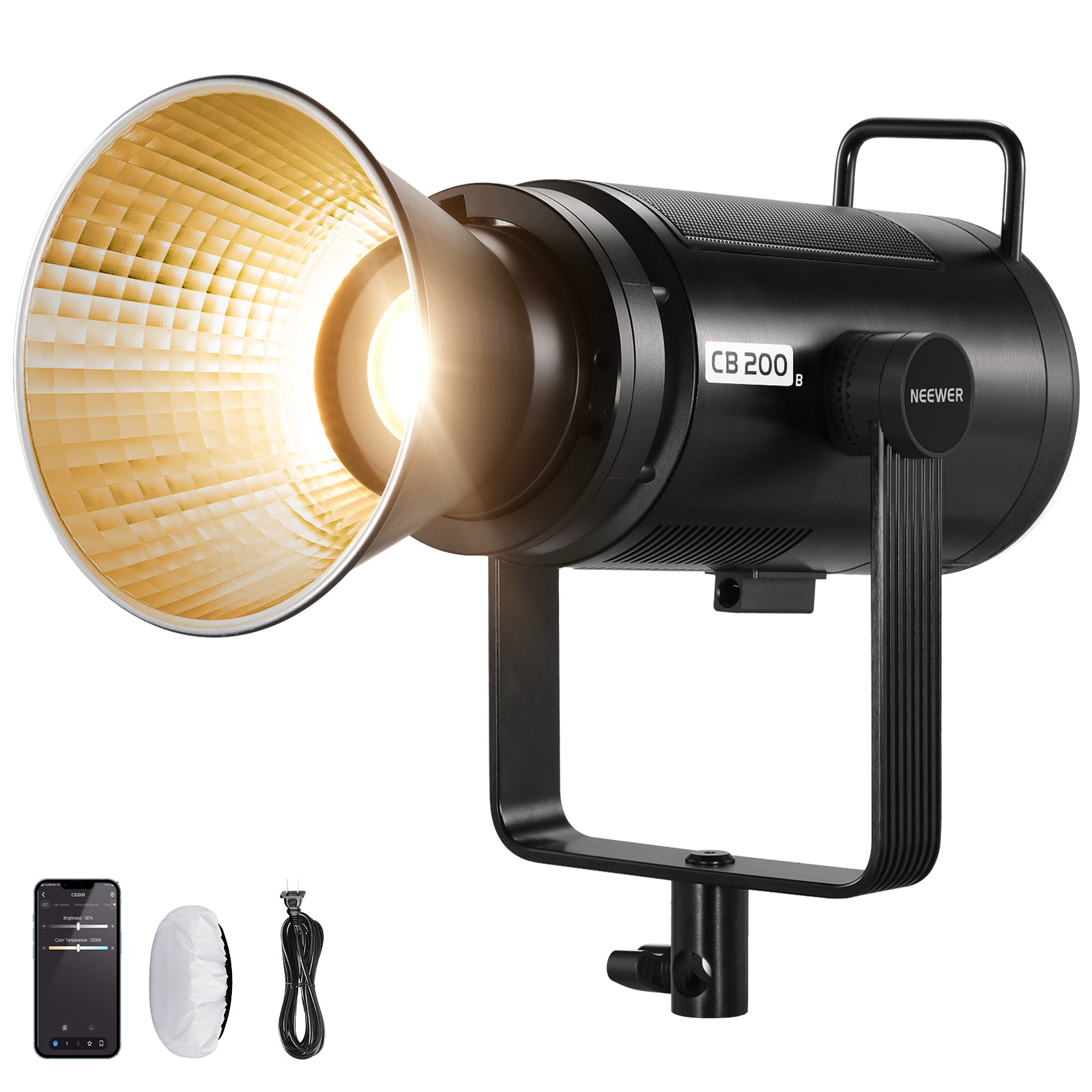 NEEWER CB200B 210W Bi-Color LED Video Light for Photography, Videography, YouTube Studio & Live Streaming - Dimmable Continuous Lighting with High CRI