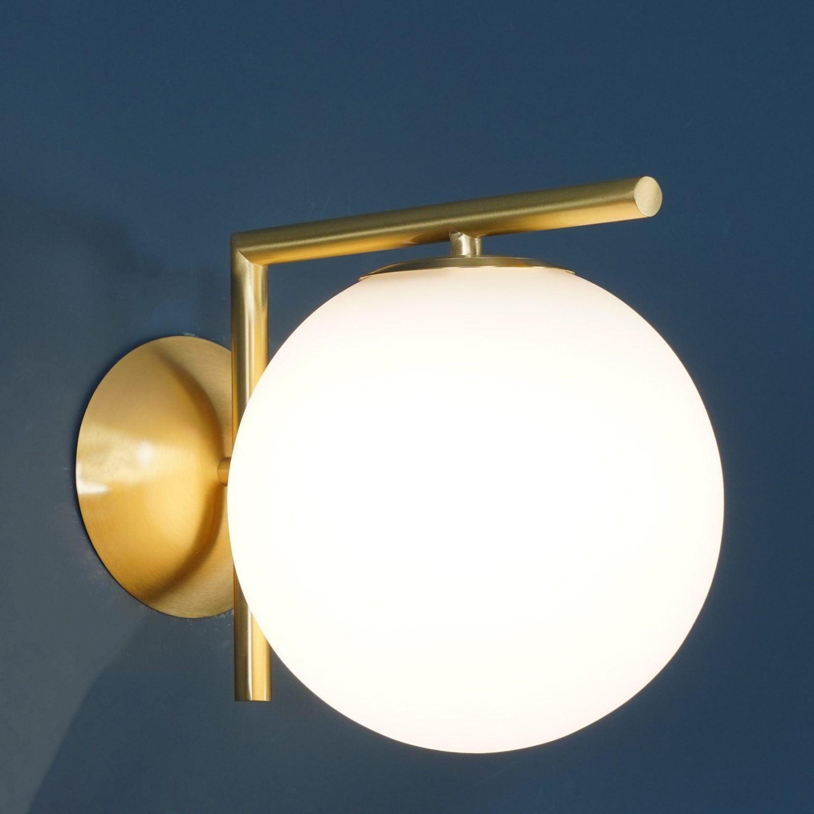 Handmade Blown Glass Opal Wall Lamp - Elegant Modern Lighting for Living Room, Bedroom & Hallway - Perfect for Ambient and Decorative Illumination