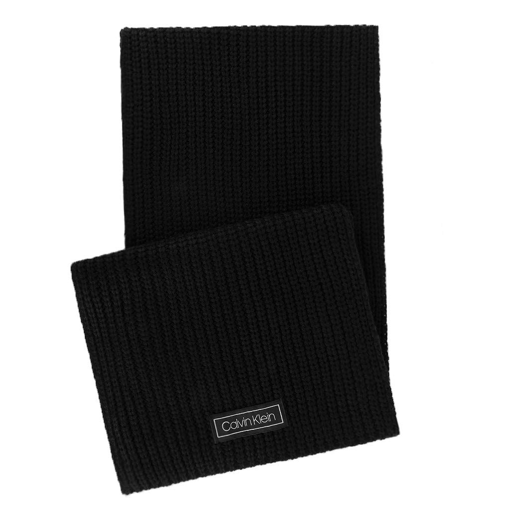 Calvin Klein Men's Winter Scarf - Soft Cashmere Blend, Warm & Stylish for Cold Weather - Perfect for Outdoor Activities, Travel & Gifts