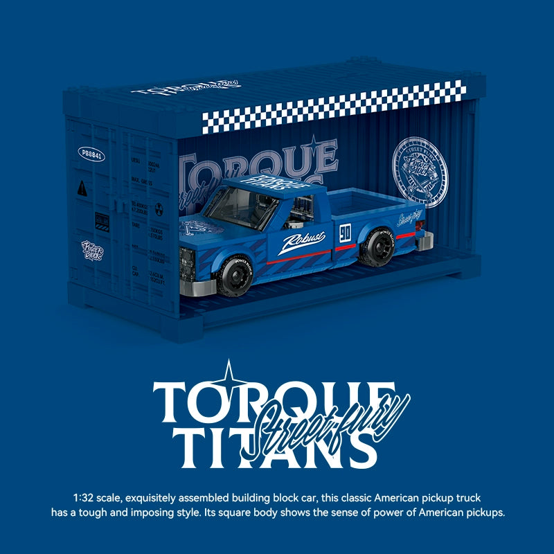 600+ Pcs PB Toroue Titans Freedom 1:32 Scale Die-Cast Pickup Truck Toy Cars - Collectible Model Vehicles for Kids & Adults - Perfect for Play, Display, and Gift Giving