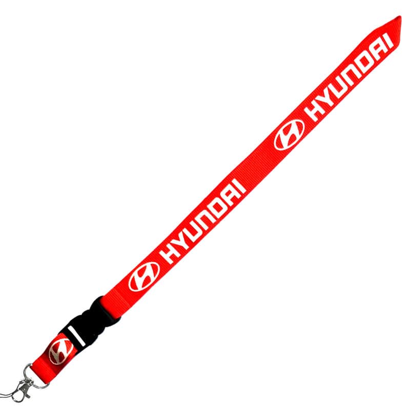 Original Hyundai Lanyard with White Logo - Durable Red Neck Strap for ID Badges, Keys & Event Passes - Perfect for Work, Conferences & Trade Shows