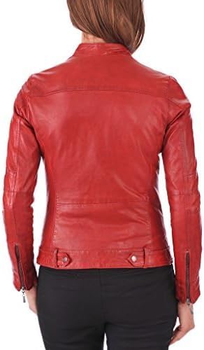 Luis Women's Lambskin Leather Jacket - Stylish Motorcycle Bomber & Biker Jacket for Women | Perfect for Riding, Casual Outfits & Night Out