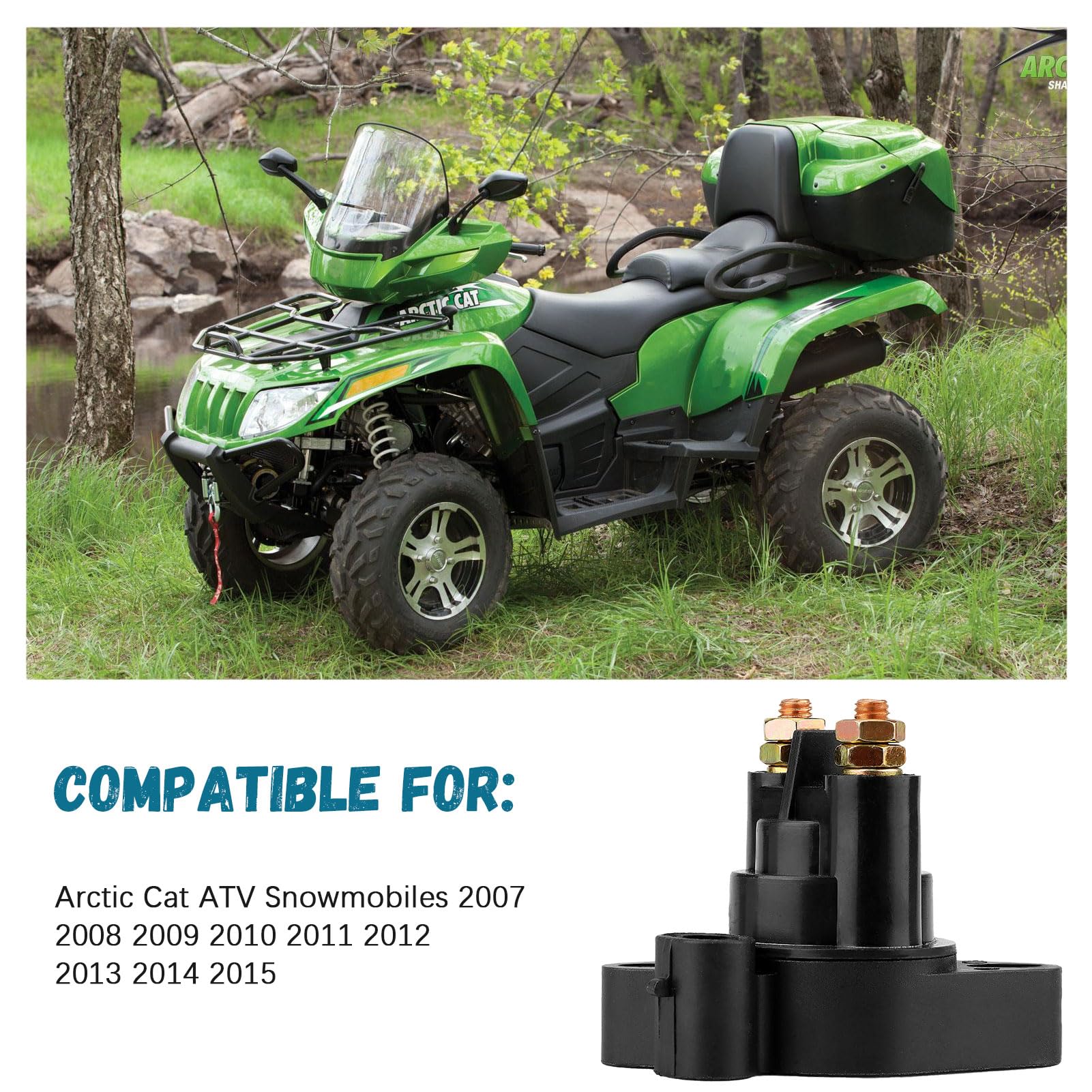 Starter Solenoid Relay Replacement for Arctic Cat ATV 400 500 550 650 700 1000 - Compatible with 0445-058 & 0445-036 - Perfect for Off-Road, Hunting & Farm Use