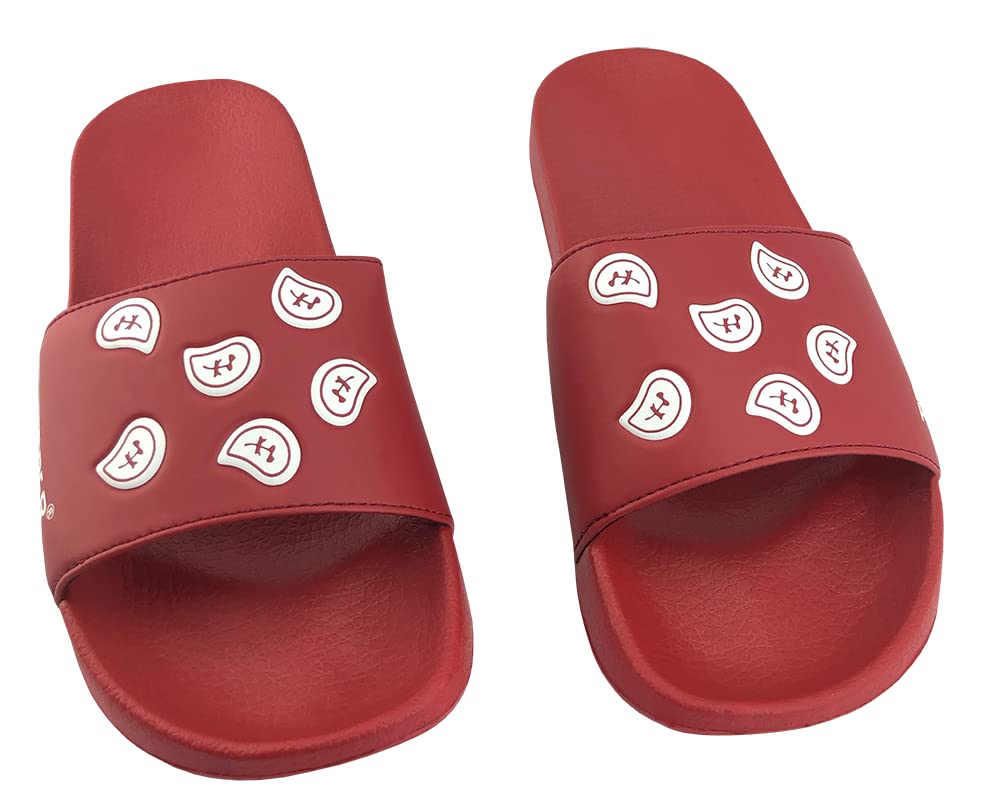 Men's & Women's TB-01 Paisley Bandana EVA Slide Sandals | Quick-Drying Shower Shoes | Ultra Cushioned Indoor & Outdoor Slides with Contoured Footbed | Perfect for Beach, Pool, Gym & Spa