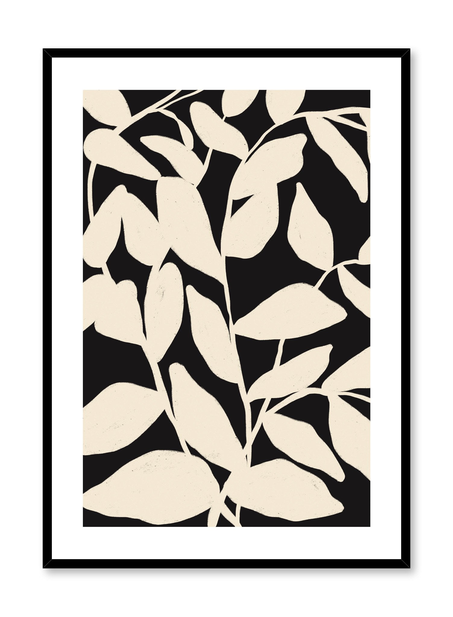 Leaf Choreography Nature Art Print Poster - Botanical Wall Decor for Living Room, Bedroom & Office