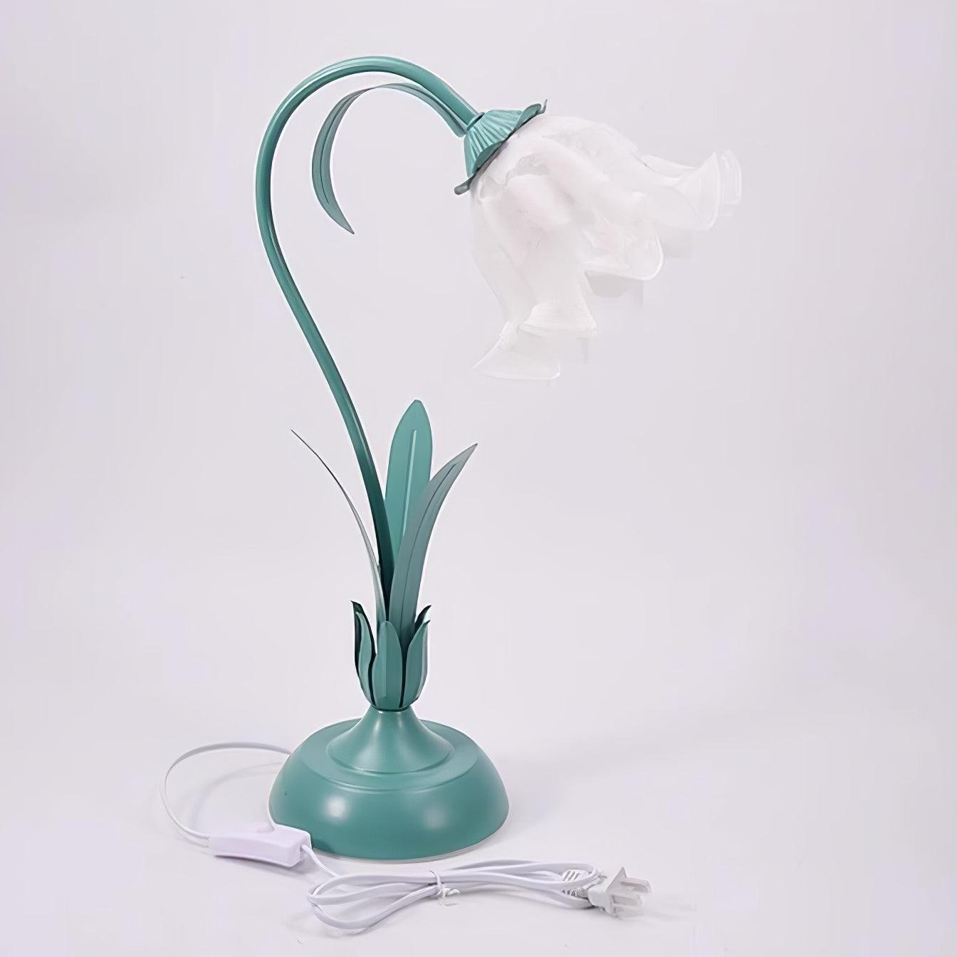 Lily of the Valley Table Lamp - Elegant Floral Bedside Lighting for Bedroom, Living Room & Office Decor - Perfect for Reading, Relaxing & Creating Cozy Ambience