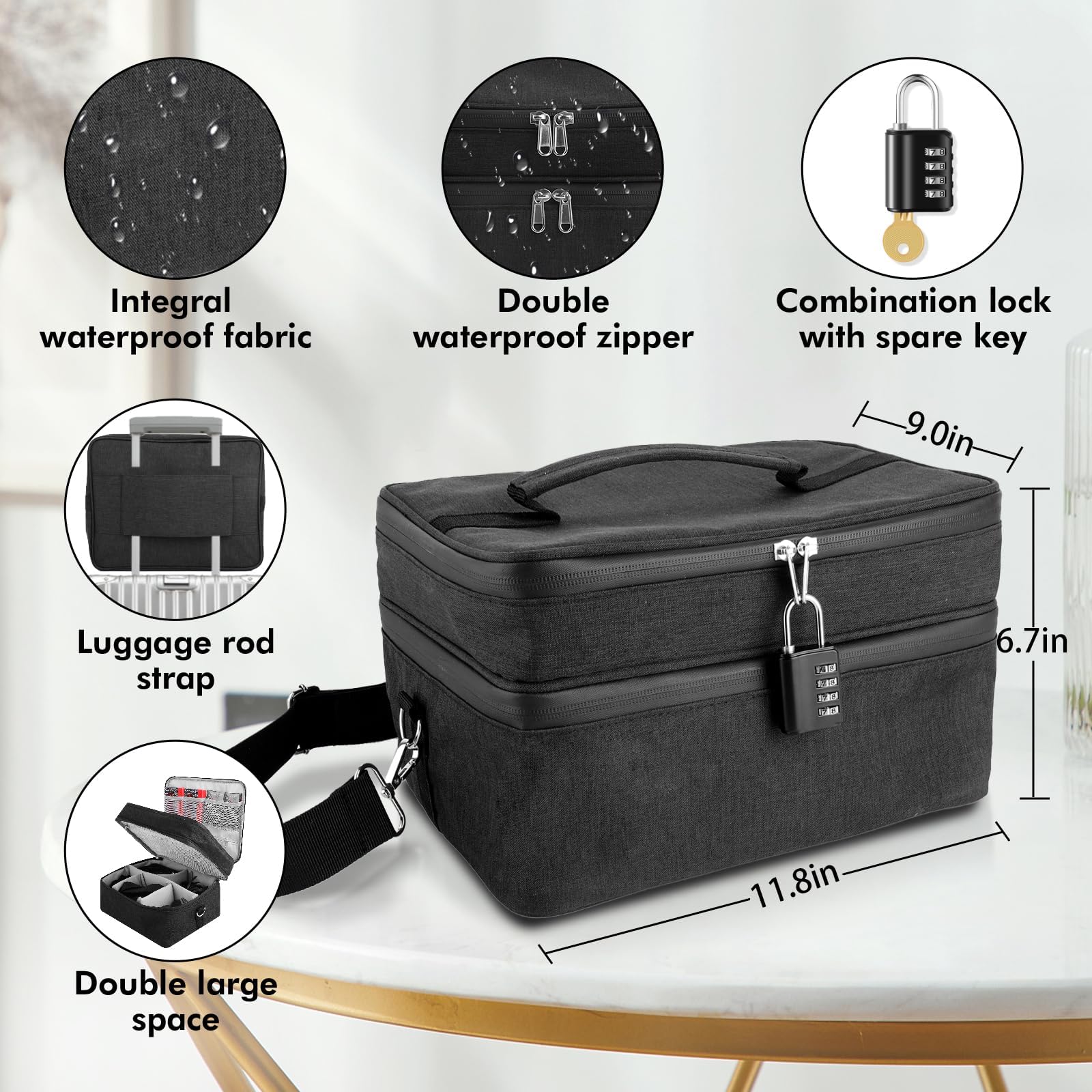 Discreet Lockable Adult Toy Storage Bag - 2pcs Medium (7x9.8 Inch) Microfiber Drawstring Organizer - Perfect for Travel, Home Storage & Discreet Organization