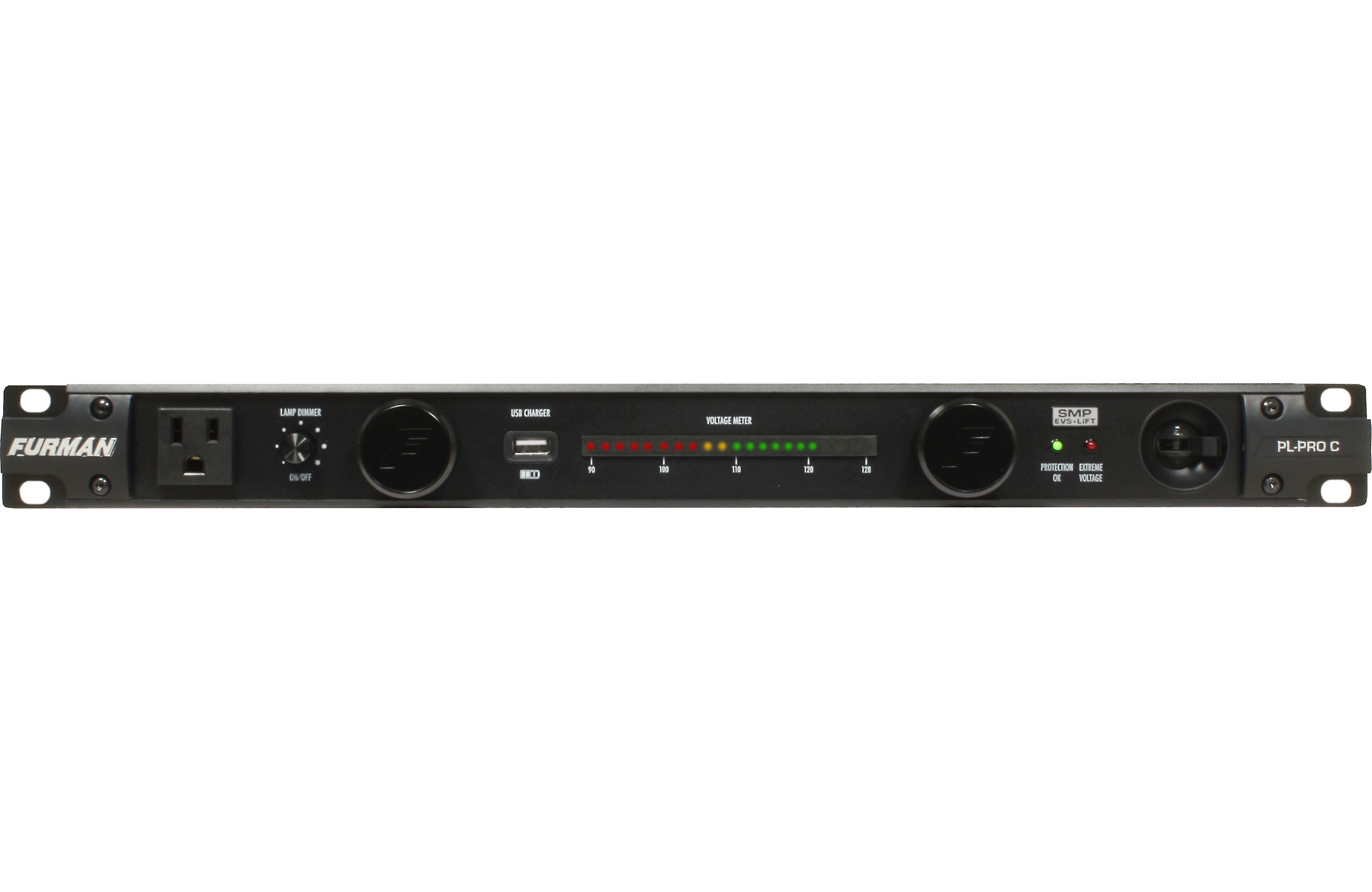 Furman PL-PRO C 20 Amp Power Conditioner & Surge Protector with Voltmeter - Certified Refurbished | Professional Audio/Video Equipment Protection for Home Theater & Studio