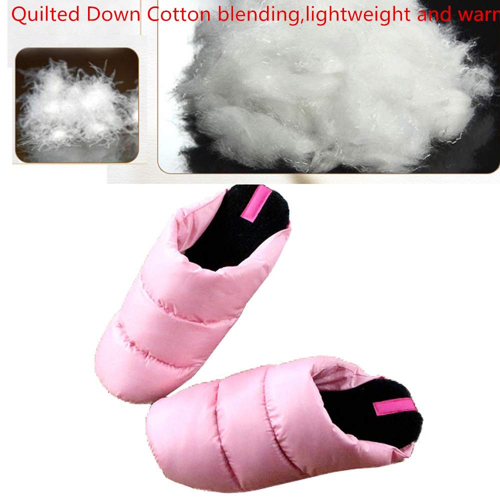Memory Foam Down Slippers - Warm Fleece Lined House Shoes for Indoor & Outdoor Use - Cozy Comfort for Winter, Home, Office & Travel
