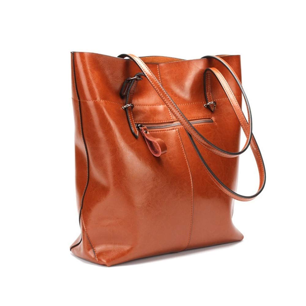 Premium Genuine Leather Women's Tote Bag - Stylish Shoulder Handbag Purse for Work, Travel & Everyday Use | JIUFENG Classic Designer Bag