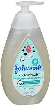 Johnson's Cotton Touch Newborn Baby Wash & Shampoo - Gentle & Hypoallergenic for Sensitive Skin - 12 Pack - Perfect for Bath Time & Newborn Care