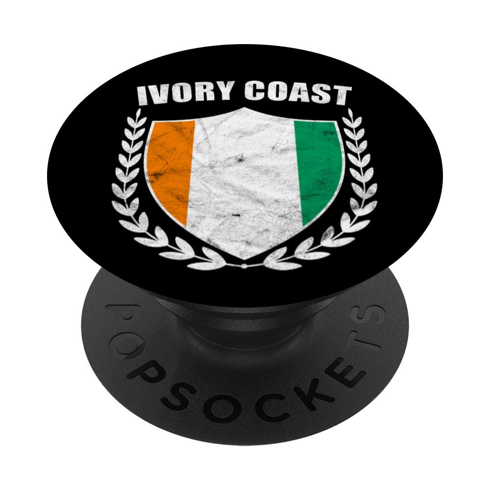 Premium Ivory Coast PopSockets Phone Grip & Stand - Expandable Phone Holder for iPhone, Samsung, Tablets - Perfect for Travel, Selfies, and Hands-Free Viewing