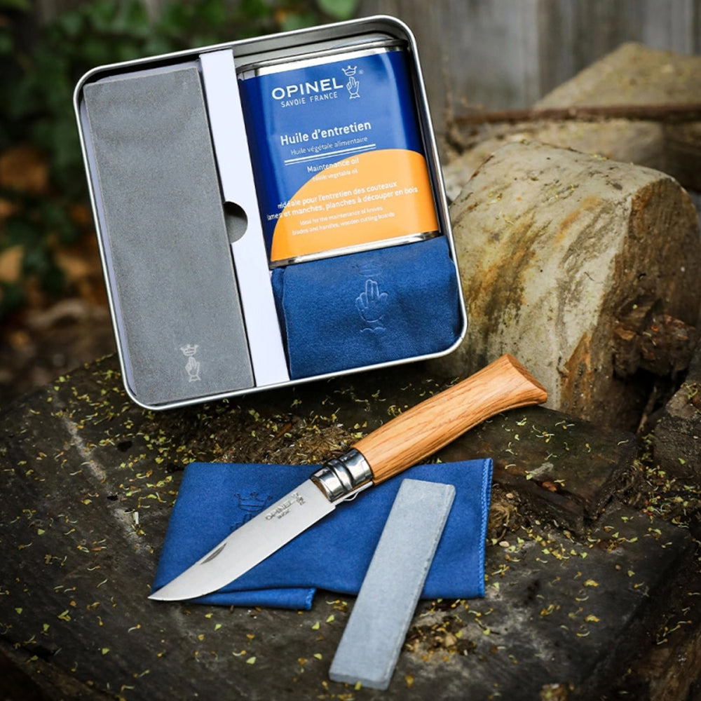 Opinel Knife Sharpening and Maintenance Kit - Carbon Steel Blade Care for Outdoor, Camping, and Kitchen Use