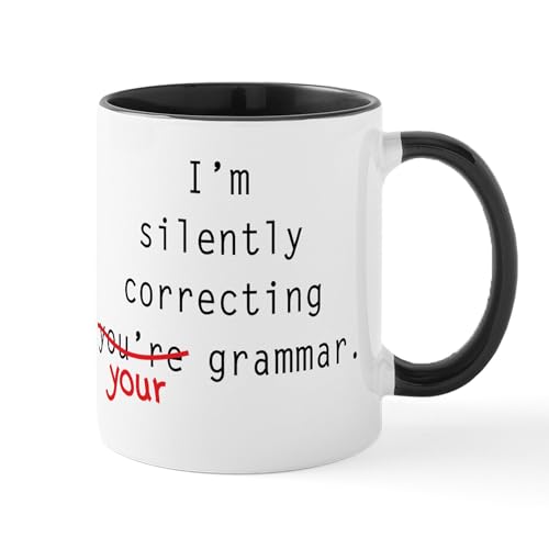 White/Black Inside - I'M Silently Correcting Your Grammar Large Mug