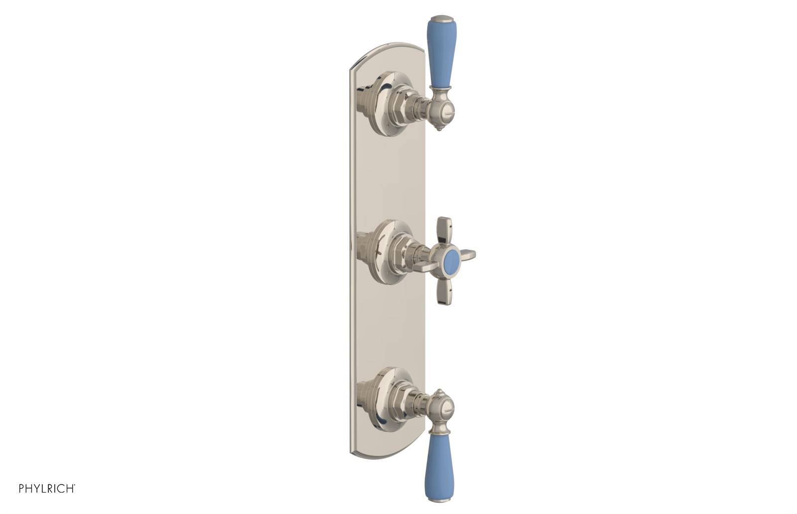 Jamestown Thermostatic Shower Valve with Dual Volume Control & Light Blue Accents - 4740 Series | Perfect for Modern Bathroom Renovations & Spa-Like Shower Experiences