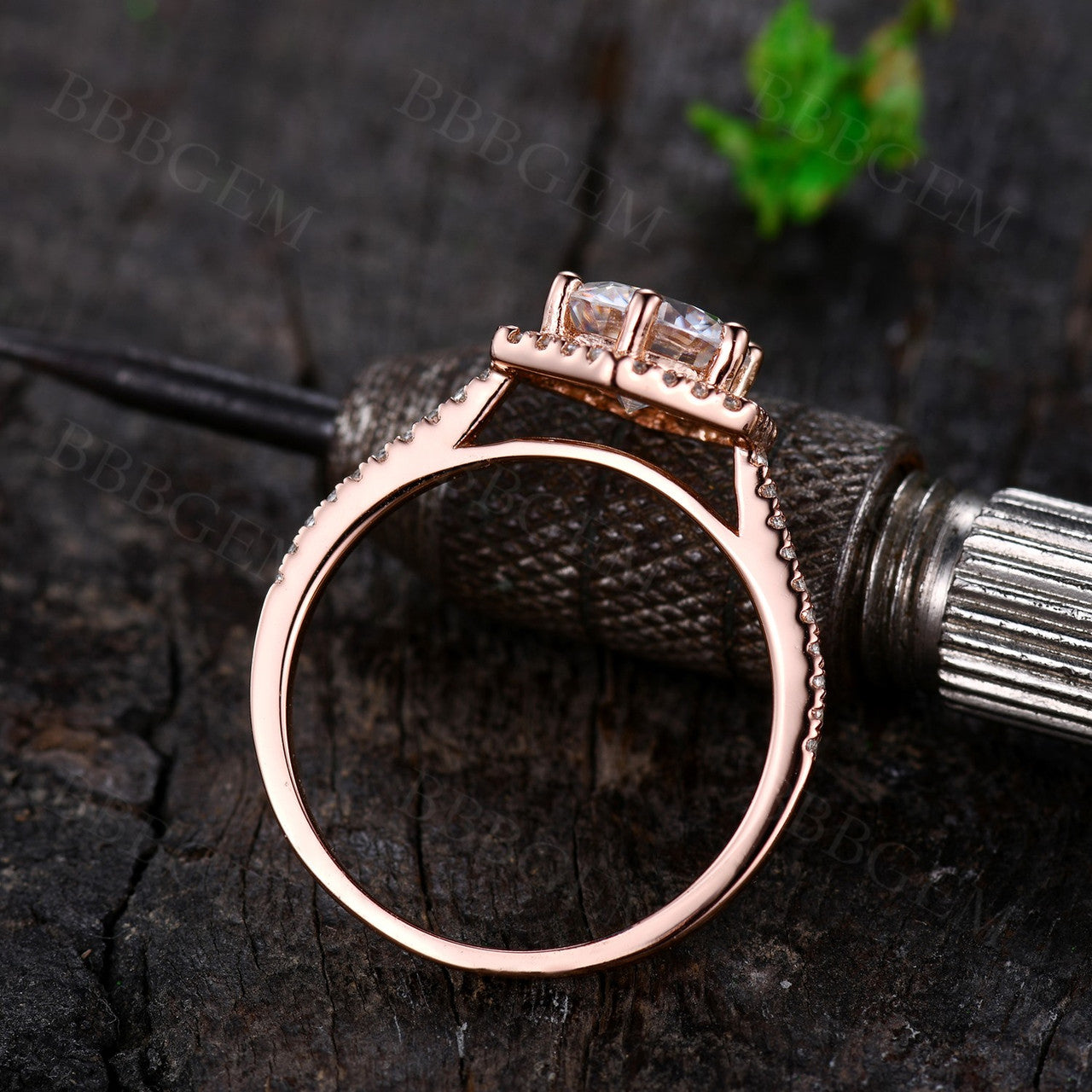 1.25CT Rose Gold Moissanite Engagement Ring with Hexagonal Halo - Diamond Promise Wedding Ring for Women | Perfect for Proposals, Anniversaries & Special Occasions