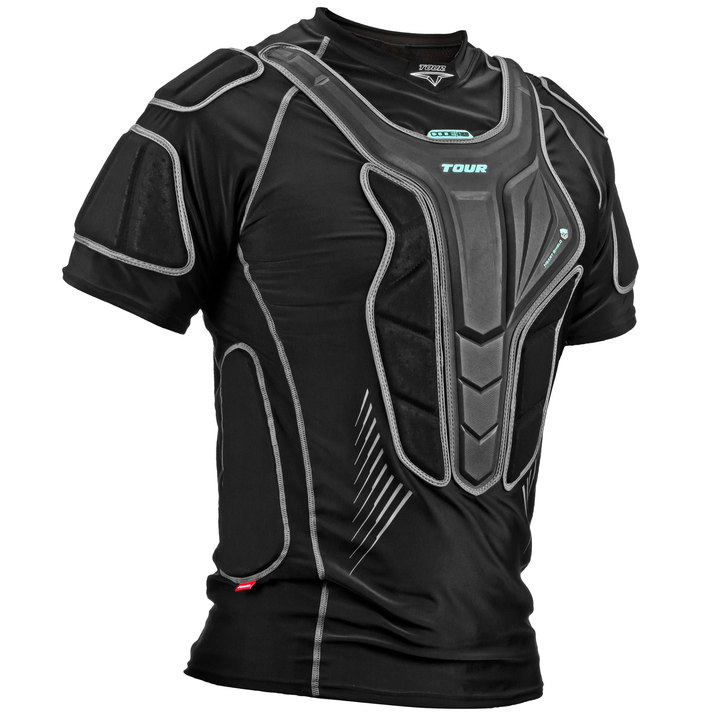 Code 1.one Youth Padded Shirt - Protective Football Practice Jersey for Kids & Teens - Ideal for Training, Tackling Drills & Youth Sports Safety Gear