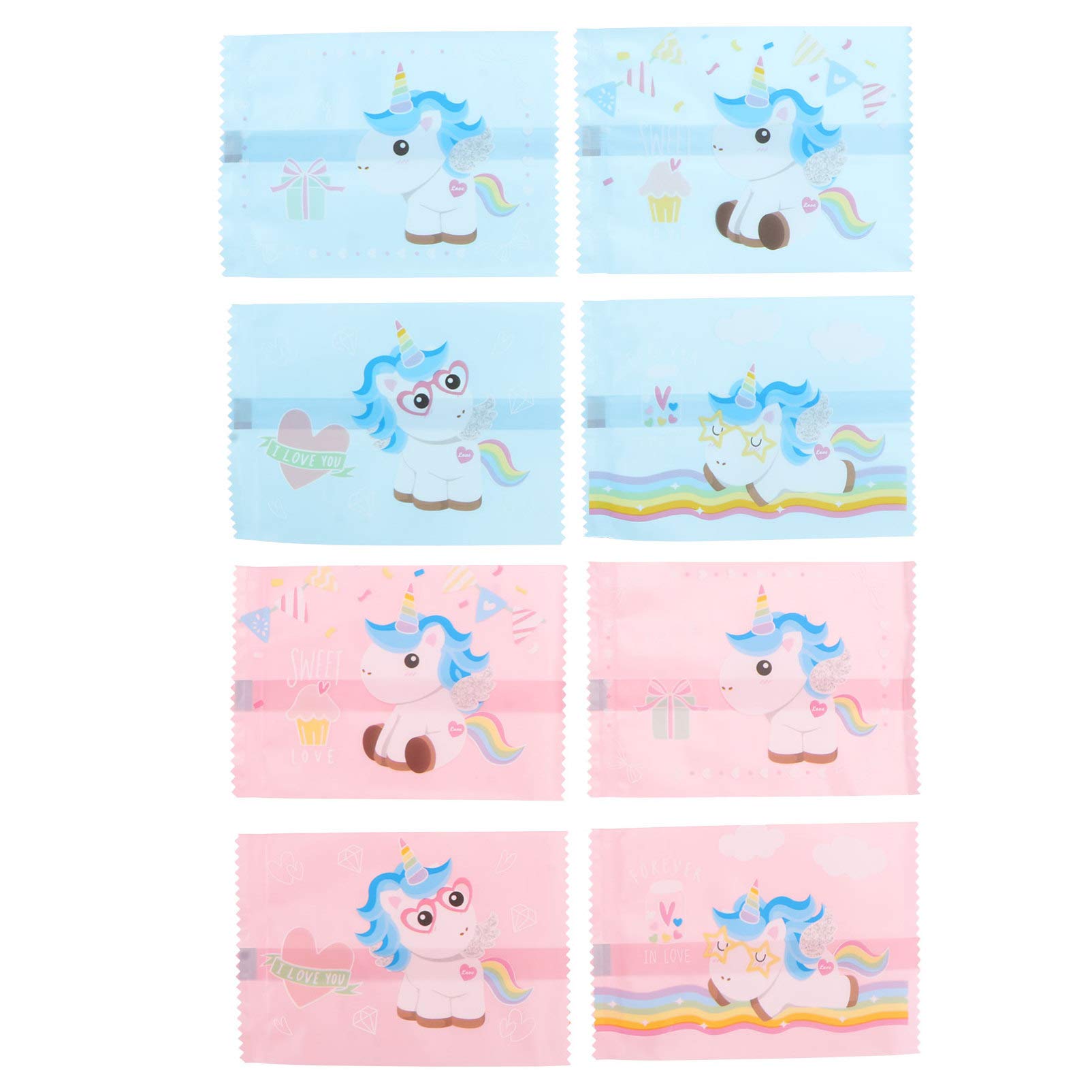 200pcs Cute Animal Print Resealable Plastic Candy Bags - Blue Cartoon Treat Bags for Cookies, Pastries, Party Favors & Gift Packaging | Perfect for Birthday Parties, Baby Showers & Holiday Treats