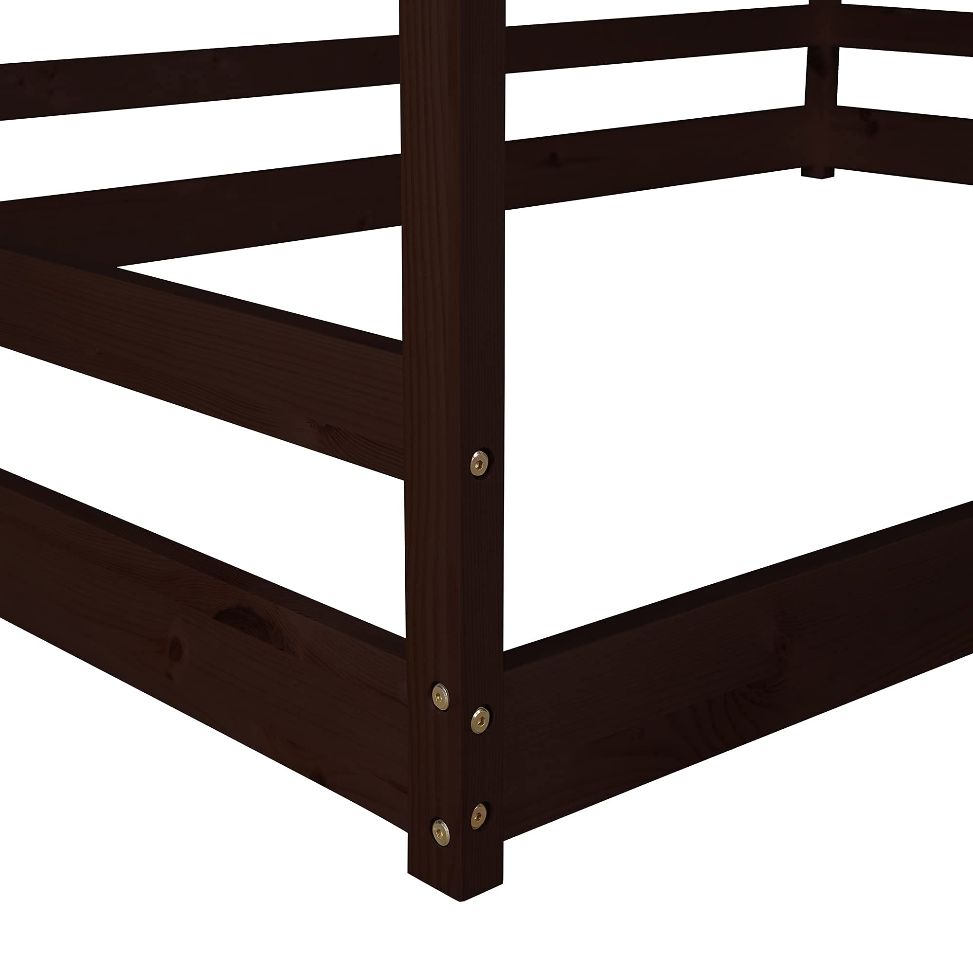 MERITLINE Full Size House Bed Frame with Roof - No Box Spring Needed - Perfect for Kids' Bedrooms, Playrooms & Cozy Reading Nooks