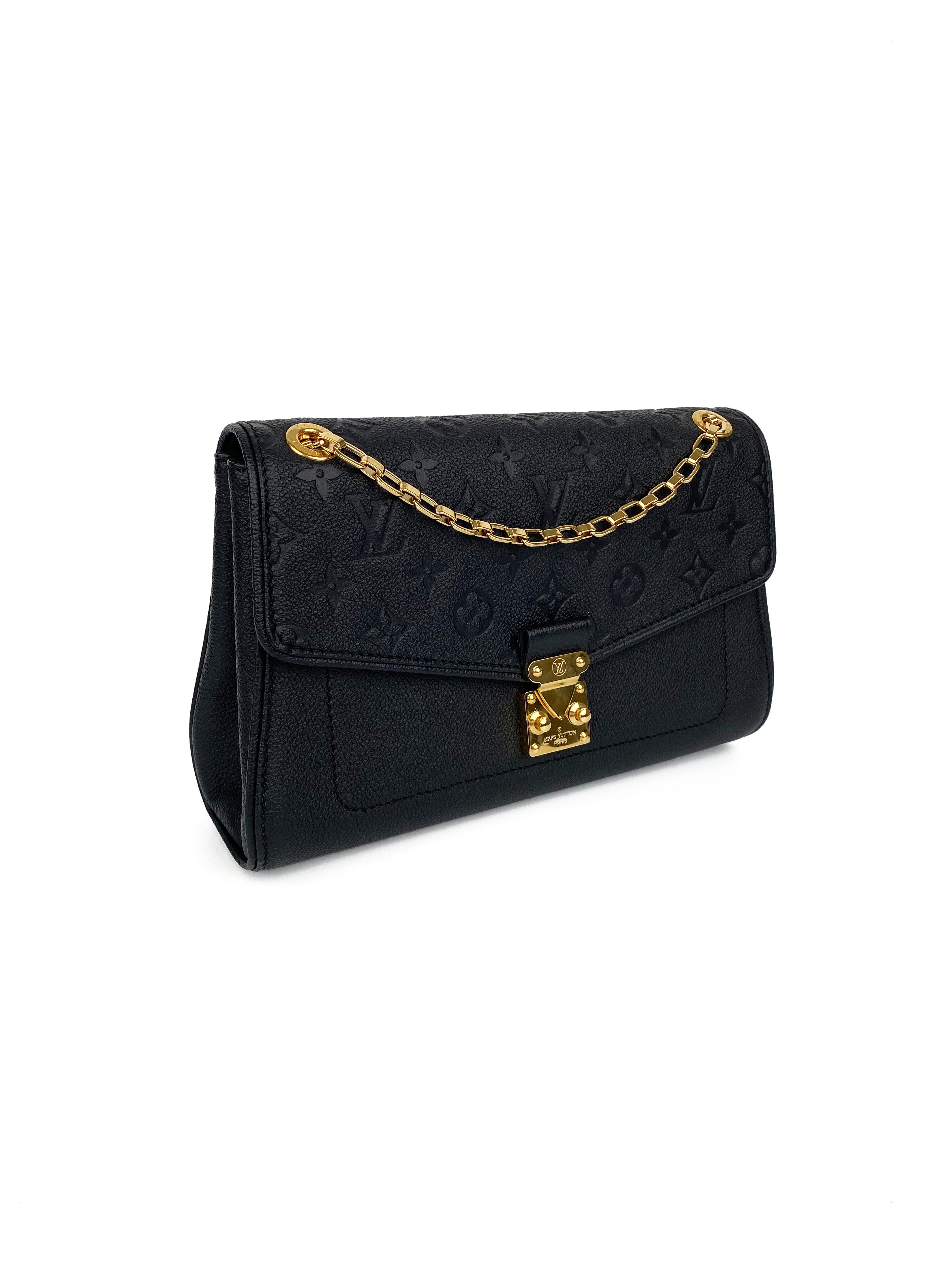 Authentic Louis Vuitton Black Saint Germain MM Handbag - Luxury Leather Tote for Women, Perfect for Work, Travel & Everyday Use