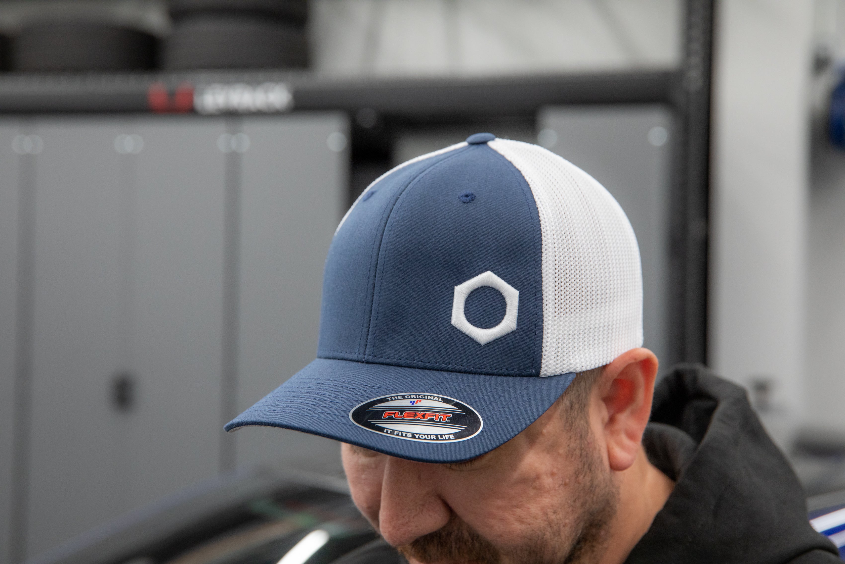 Obsessed Garage Raised Hex Hat Flexfit - Premium Adjustable Baseball Cap for Men & Women - Perfect for Outdoor Activities, Sports, and Casual Wear
