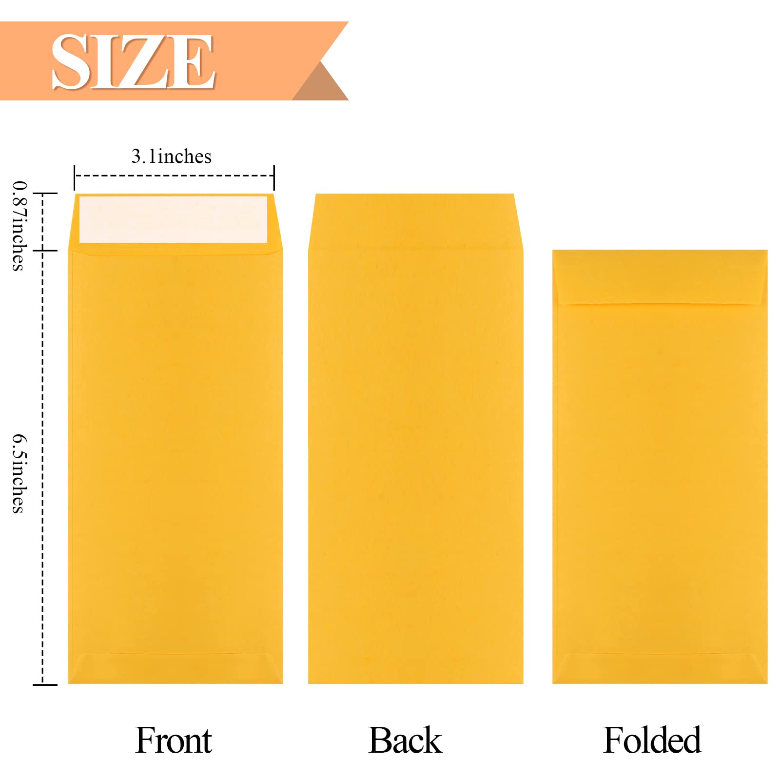 Cash Envelopes for Budgeting - 120 Pack Kraft Paper Money Saving Envelopes (3.2x6.6 Inch) for Cash, Coins, Checks, Gift Cards & Tickets - Perfect for Dave Ramsey Envelope System & Personal Finance Organization